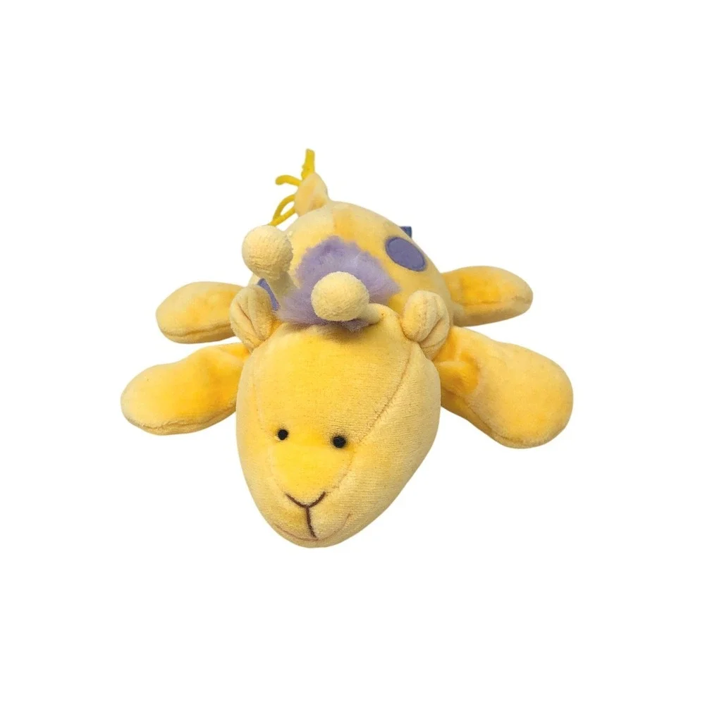 Tallie‎ Target Giraffe Plush Yellow Rattle Purple Spots Small Lovey VTG Y2K